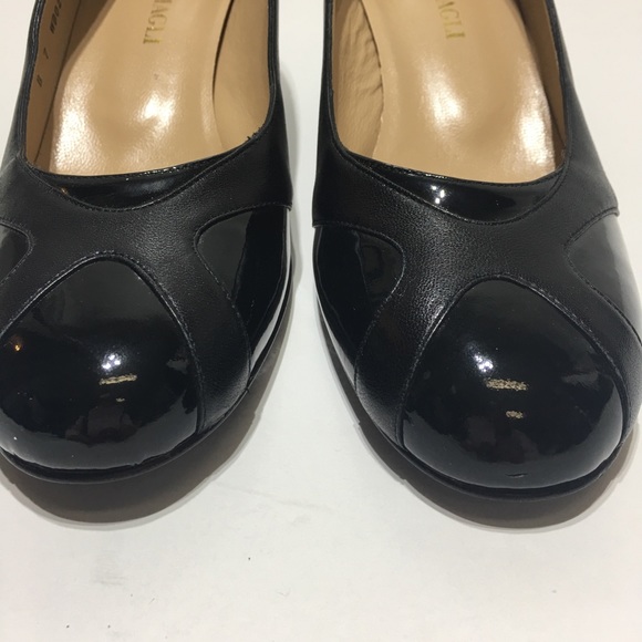 EUC Bruno Magli Black Leather Kitten Heels Size 7 - Picture 2 of 8